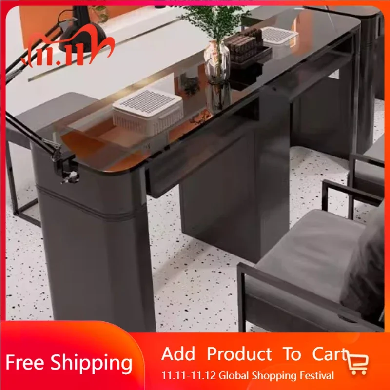 

Creative Professional Nail Desk Collector Aesthetic Cosmetics Nail Desk Cleaner Postmodern Scrivania Per Unghie Trendy Furniture