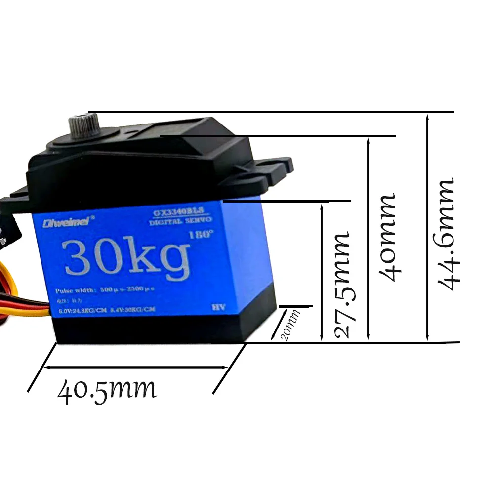 30 كجم أجهزة رقمية 180/270 درجة، ترس معدني عزم دوران عالي 8.4 فولت، لذراع روبوت السيارة RC الأتمتة الصناعية