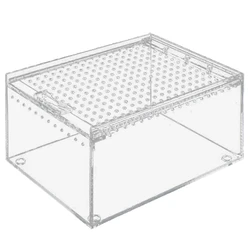 367A Magnetic Acrylic Case Arboreal Tarantula Enclosure Reptile Habitat Terrarium Breeding Box Insect Feeding Box for Isopods