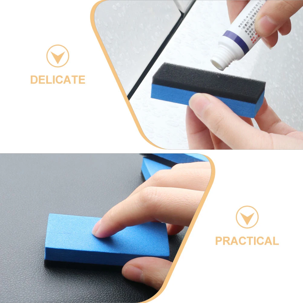 

6pcs Cleaning Sponge High Density Car Waxing Scratch Repair Polishing Plate Vacuum Buffing Tire Shine Applicator Pad
