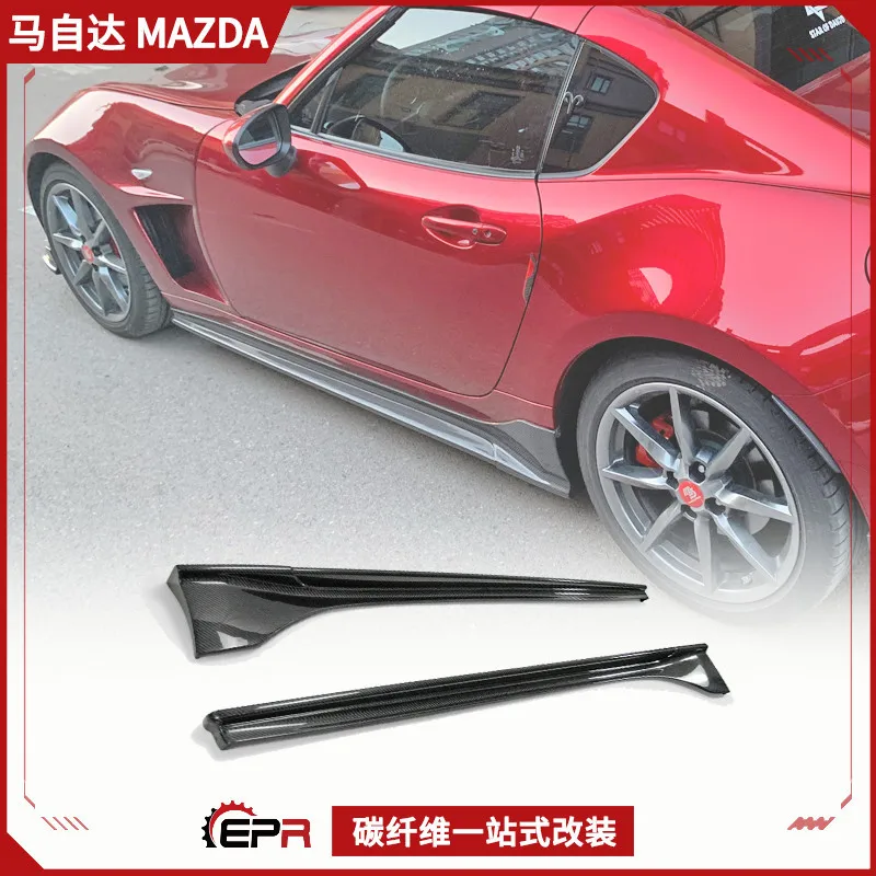 

Подходит для Miata Mazda MX5 ND5RF, модификация боковой юбки ESQ, боковая лопата из углеродного волокна, маленькая окружающая юбка