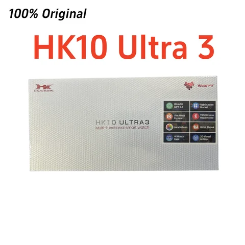 남녀공용 블루투스 스마트워치, 울트라 3 AMOLED Gen5 스마트 워치, 채팅 GPT 로컬 앨범, 나침반 중력 감지, 3D 메뉴, HK10