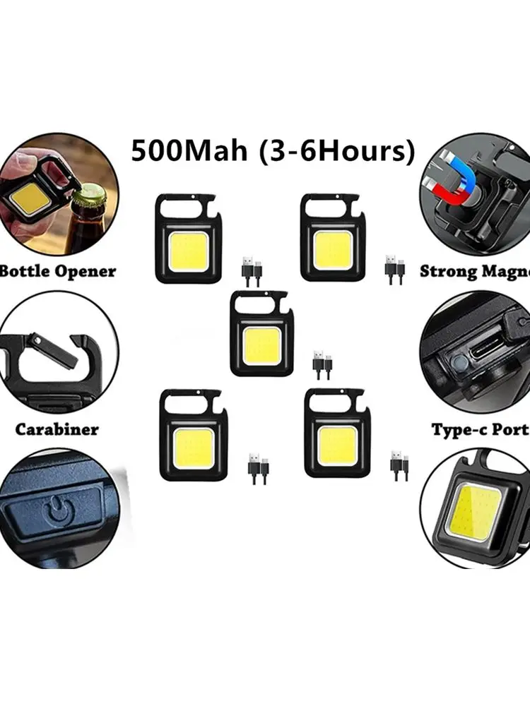 ไฟฉายกันน้ำแบบพกพาชาร์จไฟได้มีช่องเสียบ USB สำหรับตกปลาตั้งแคมป์กลางแจ้งของเล่นเด็ก