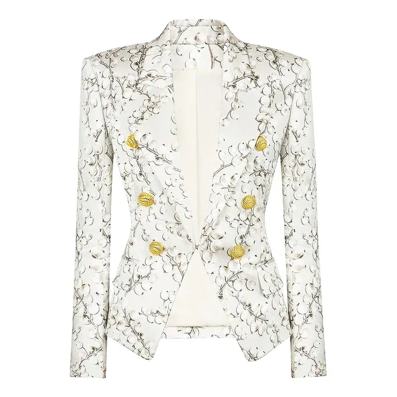 

Customized Quality in Stock Printed Long Sleeved Slim Fit Temperament Commuting Socialite Fashion Suit Top Jacket