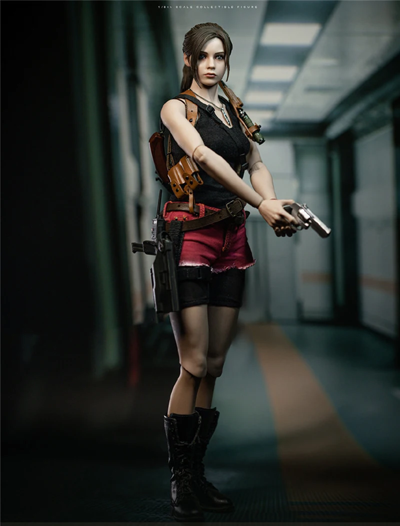 Damtoys DMS038 1/6 skala figurka kolekcjonerska Claire Redfield klasyczne Anime przygoda gra walcząca dziewczyna 12 ''figurka ciała