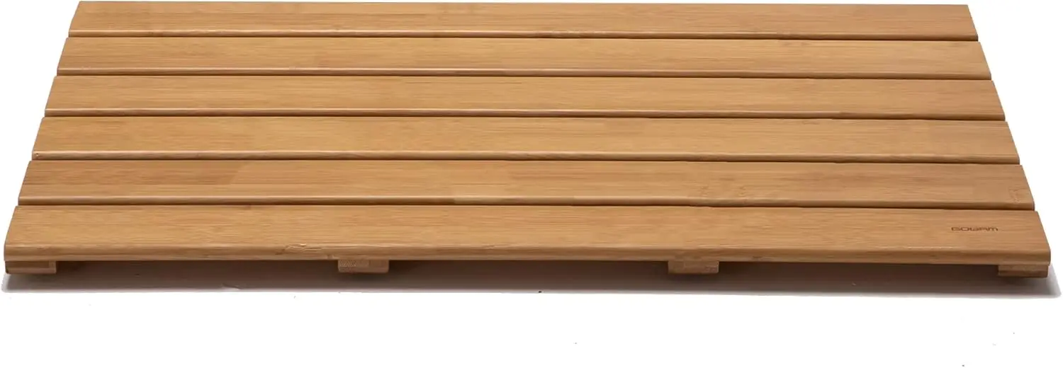 

Большой бамбуковый коврик для ванной 26x15,8 дюймов, нескользящий напольный коврик для ванной комнаты, спа, кухни, для использования в помещении и на улице