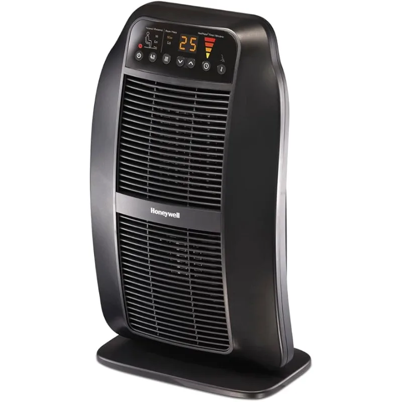 

HeatGenius Ceramic Heater, Black – Easy to Use Space Heater with Multi-Directional Heating, Digital Controls