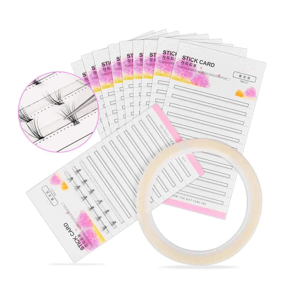 10개입 속눈썹 홀더 매끄러운 글루 카드 속눈썹 연장 보관 디스플레이 효율적인 인조 속눈썹 정리 살롱용