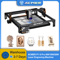 ACMER P1 S Pro 20W 10W 6W Laser Engraver Support WIFI Gyroscope Laser Engraving Cutting Machine Engravable Wood Lacquered Metal