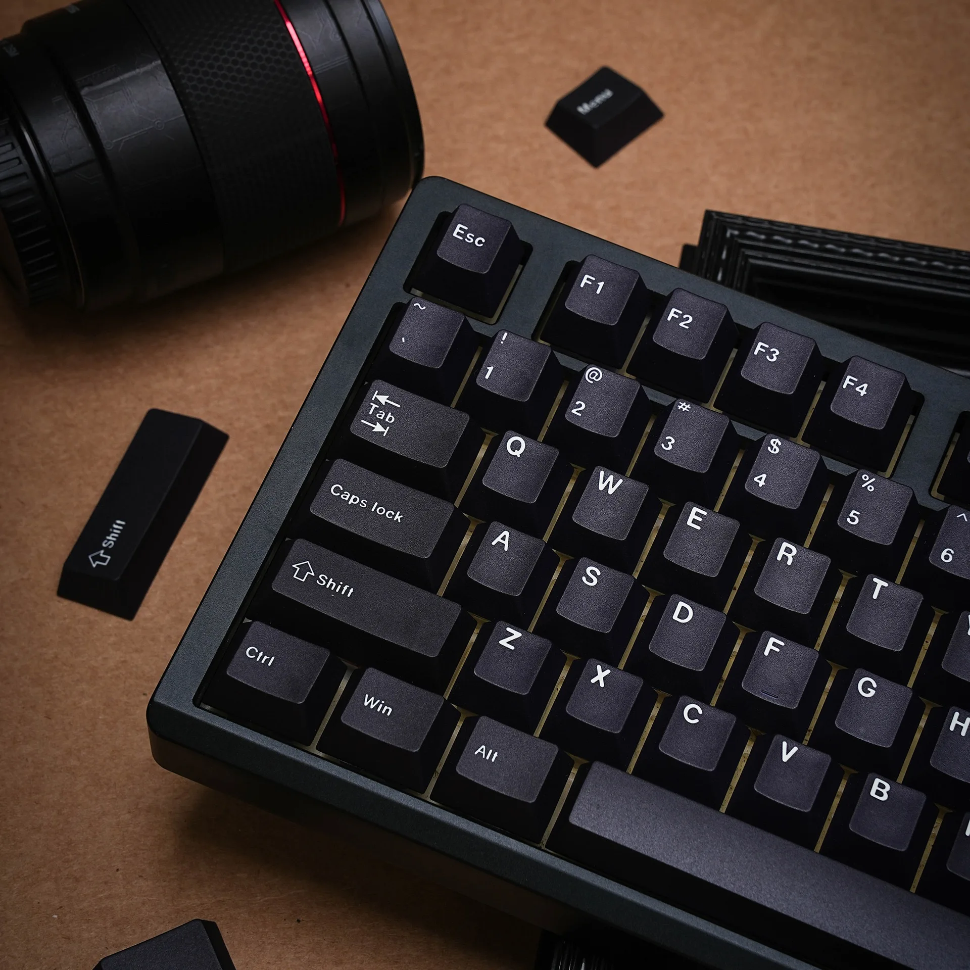 143 Keys WOB Theme Keycaps English Russian German French Spanish Cherry Profile PBT Dye Sub Keycaps for MX Mechanical Keyboards