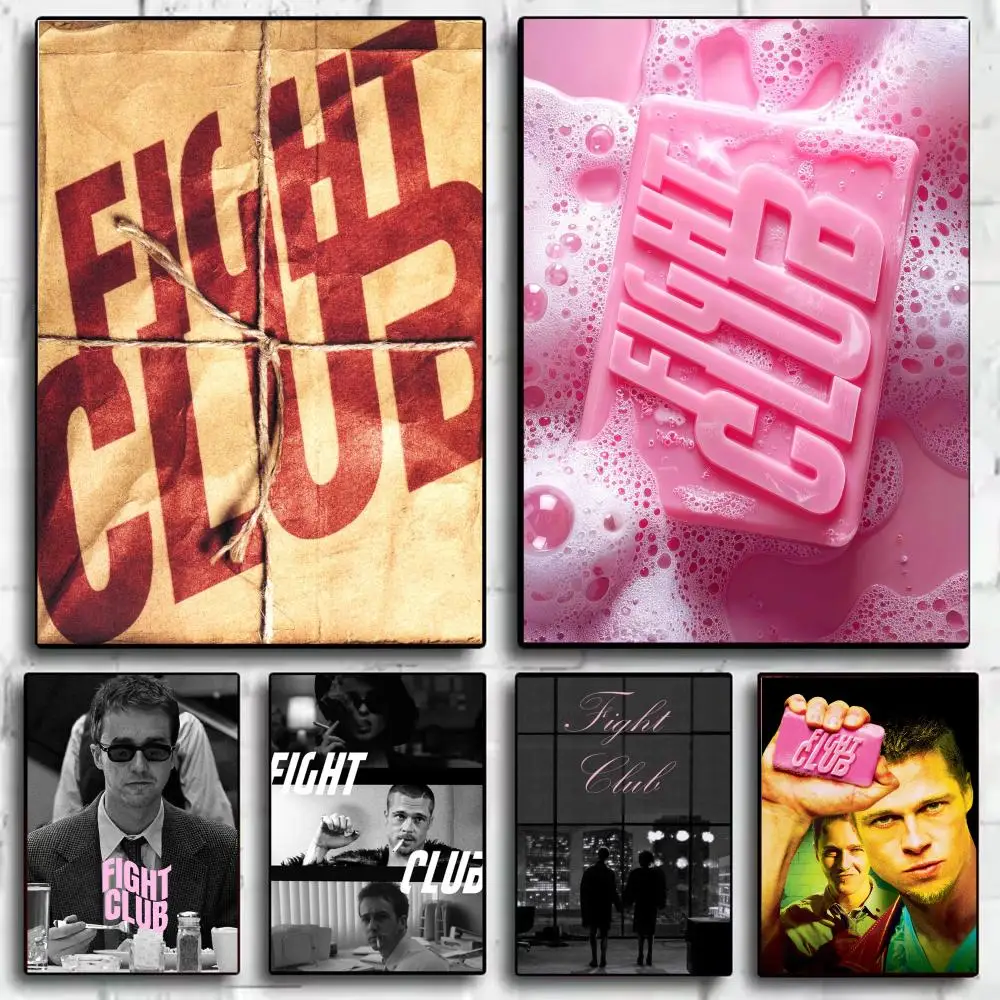 Movie F-Fight Club Poster Aesthetic Wall Art Print Modern Bedroom Living Room Decor Trendy Gift