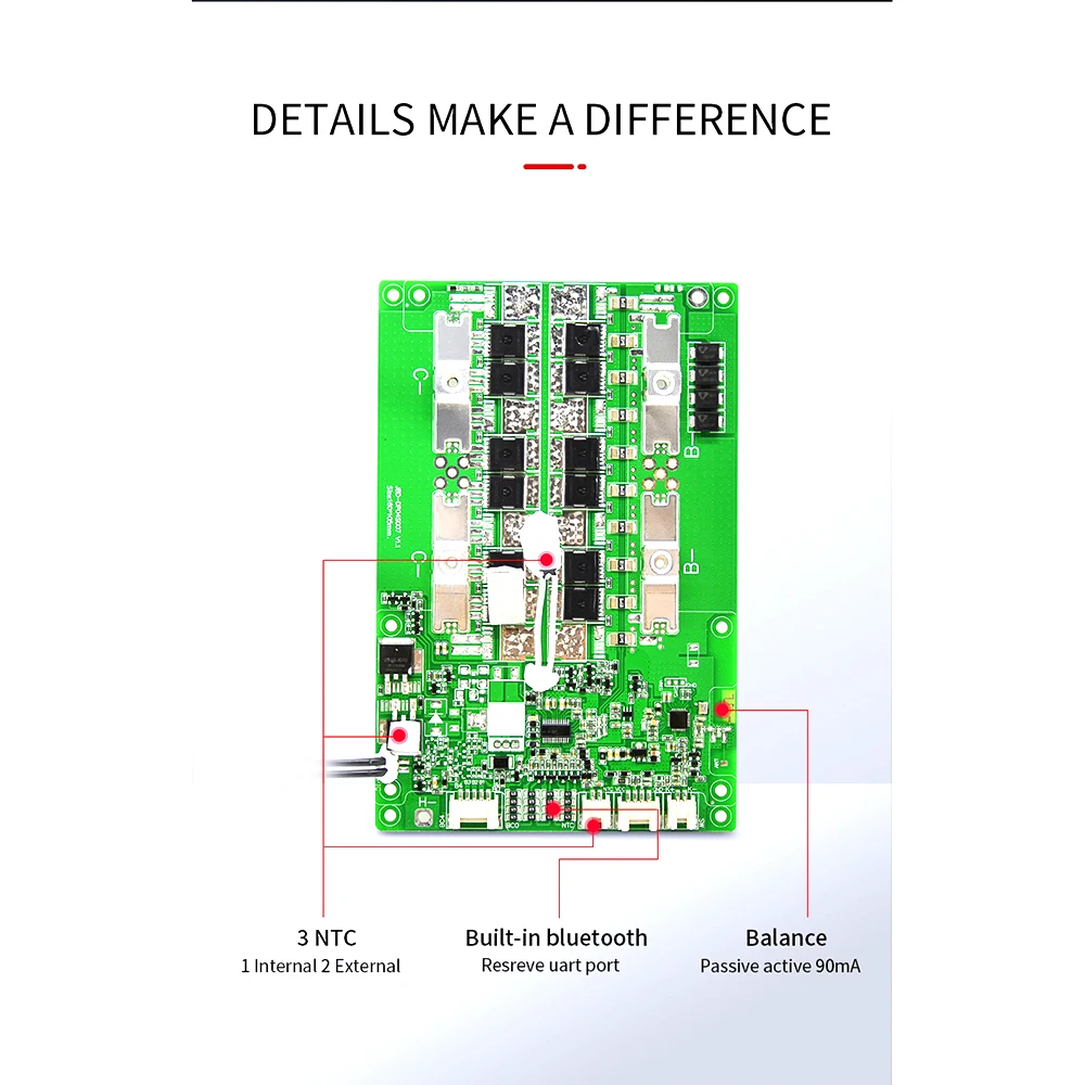 Smart Bluetooth 4S 100A 120A 150A 12V LifePo4 Li-ion Lithium Battery Protection Board BMS Balance Rv energy storage start