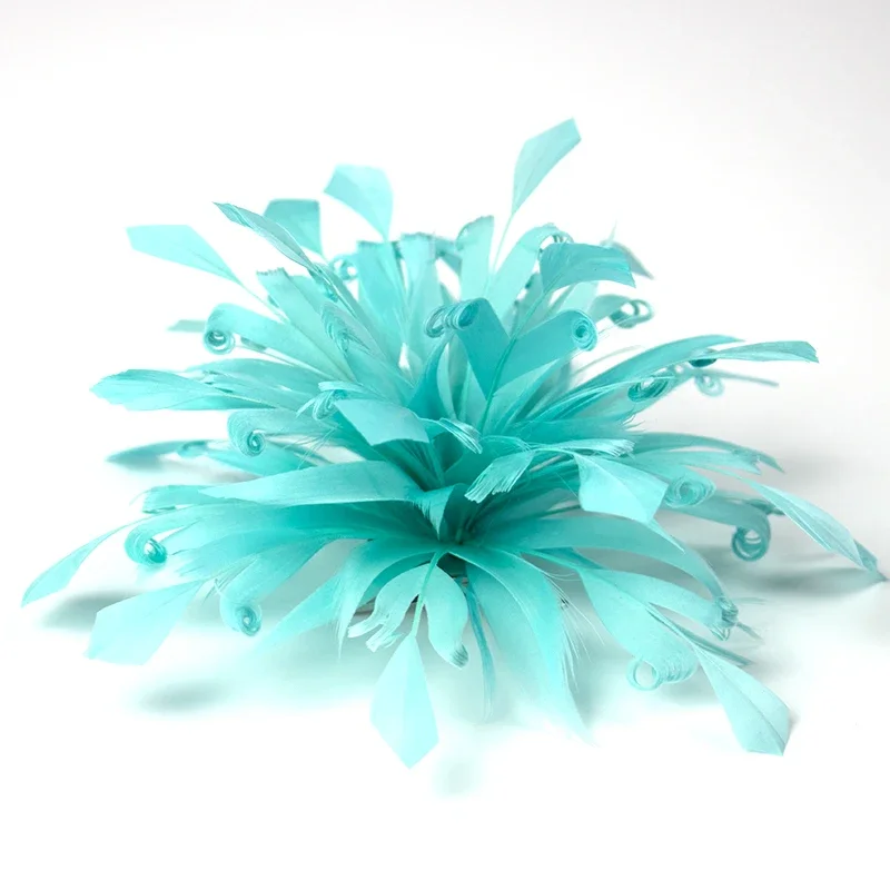 Quality Light green  Feathers Flower DIY Wedding Clothes Decoration Carnival Dress Accessories Natural Plumes For Crafts 1Pieces