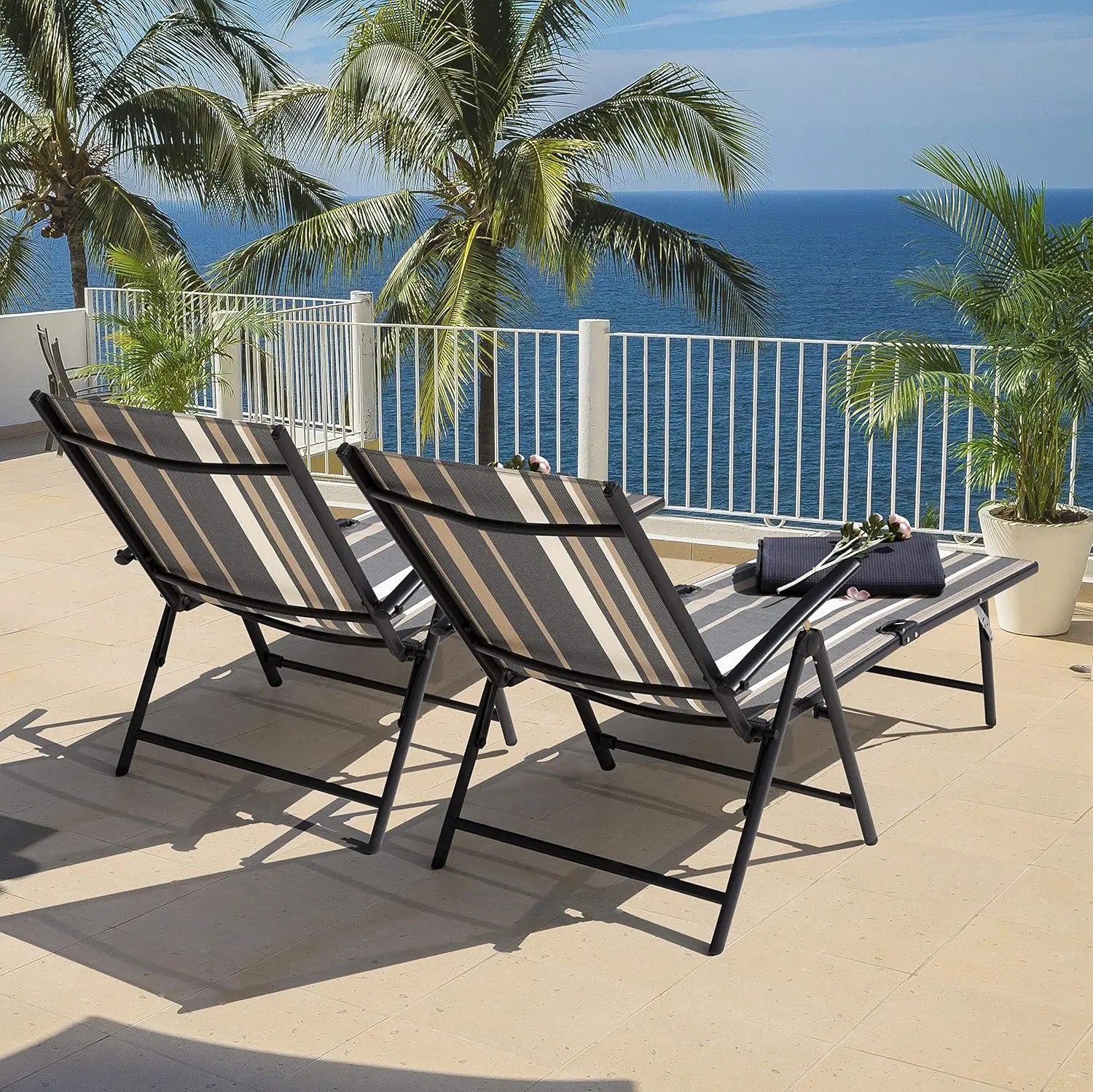 Portátil ajustável ao ar livre Chaise Lounge Chair, cadeira reclinável, pátio, praia, banhos de sol, piscina de bronzeamento, Camping