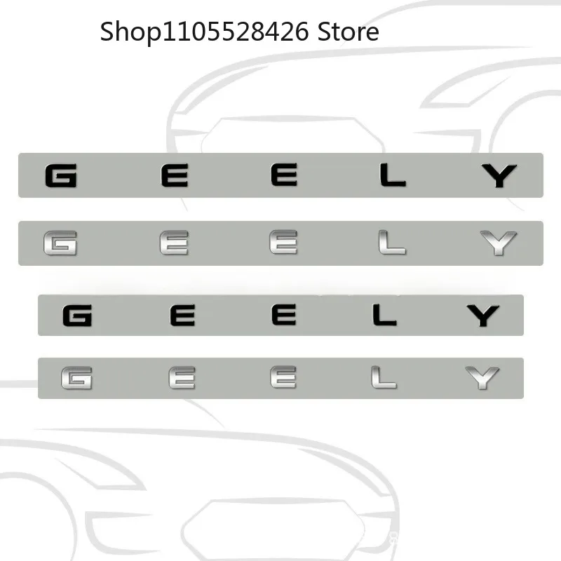 

1pcs 3D ABS Logo GEELY Emblem Letters Car Trunk Badge Rear Letter Label Electroplated for Geely body rear boot accessories