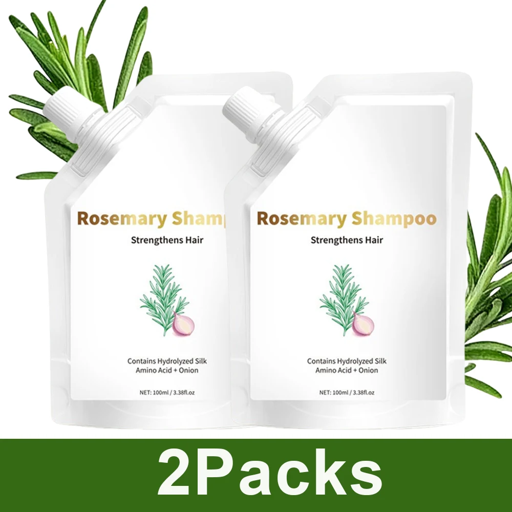 شامبو روزماري لنمو الشعر لتخفيف الشعر للنساء والرجال، يساقط الشعر، ويقوي فروة الرأس مع الحرير المتحلل، 100 مل