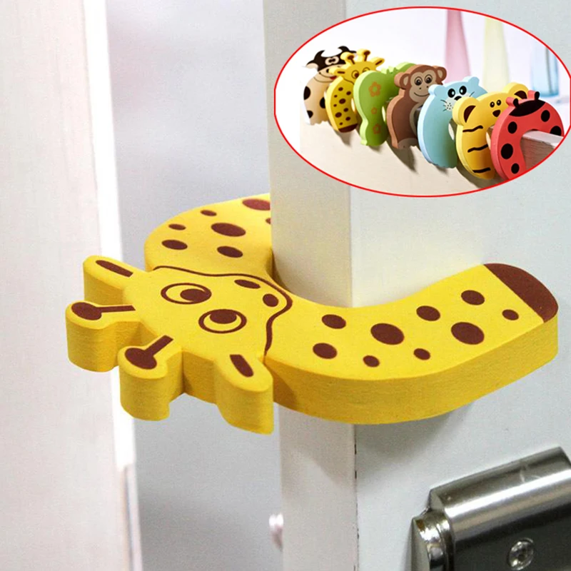 2pcs Baby Door Stopper Doorknob Wall Protection Anti-pinch Shockproof Door Crash Pad Children Finger Protecter Noise prevention