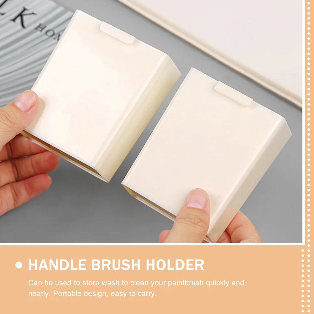 

2Pcs Portable Brush Washer Bucket Detachable Pen Cleaner Paint Brush Holder Painting Tool Organizer Compact Water Bucket