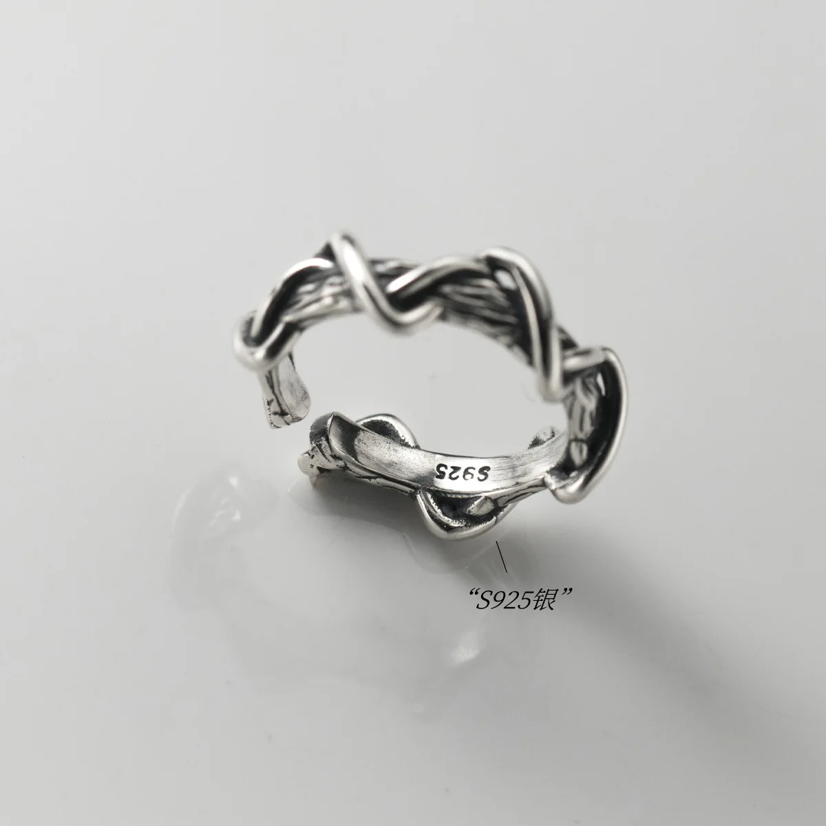 925 Sterling Silver Wave Line Adjustable Rings For Women Wedding Jewelry Wholesale  and  Jewellery