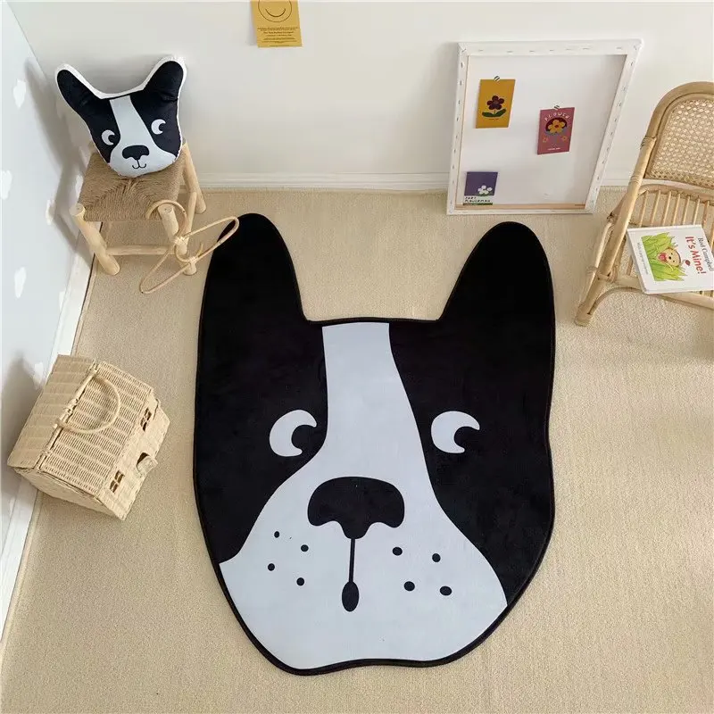 105cm Cute Plush Alpaca Baby Climb Mat ins Cartoon Black & white Pug Dog play Rug Puppy Cat Mat Pets Climb Floor Rug Kids Gift