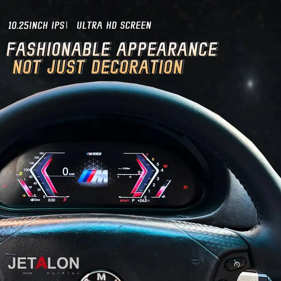 For BMW 3 Series E46 1998 - 2006 LCD Instrument Digital Dashboard Panel Cluster Virtual Cockpit GPS Speedometer Clock Carplay