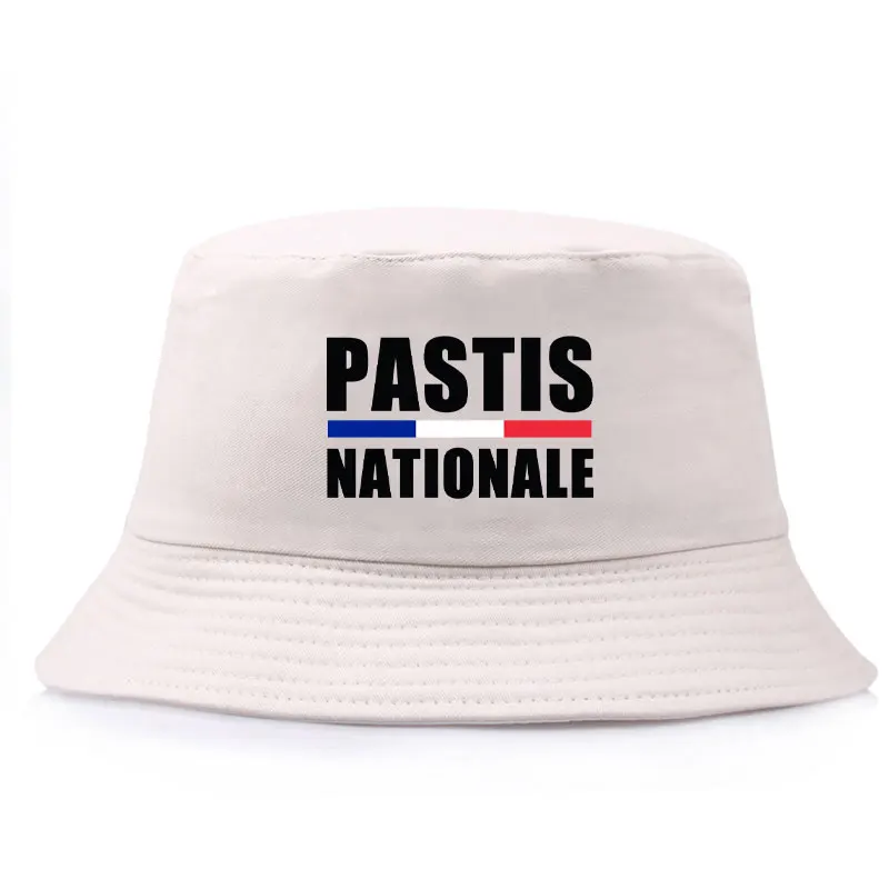 Fashion Pastis Nationale Reversible Bucket Hat Woman Man Summer Sun Beach Bob Panama Hats Girl Boy Outdoor Fisherman Caps