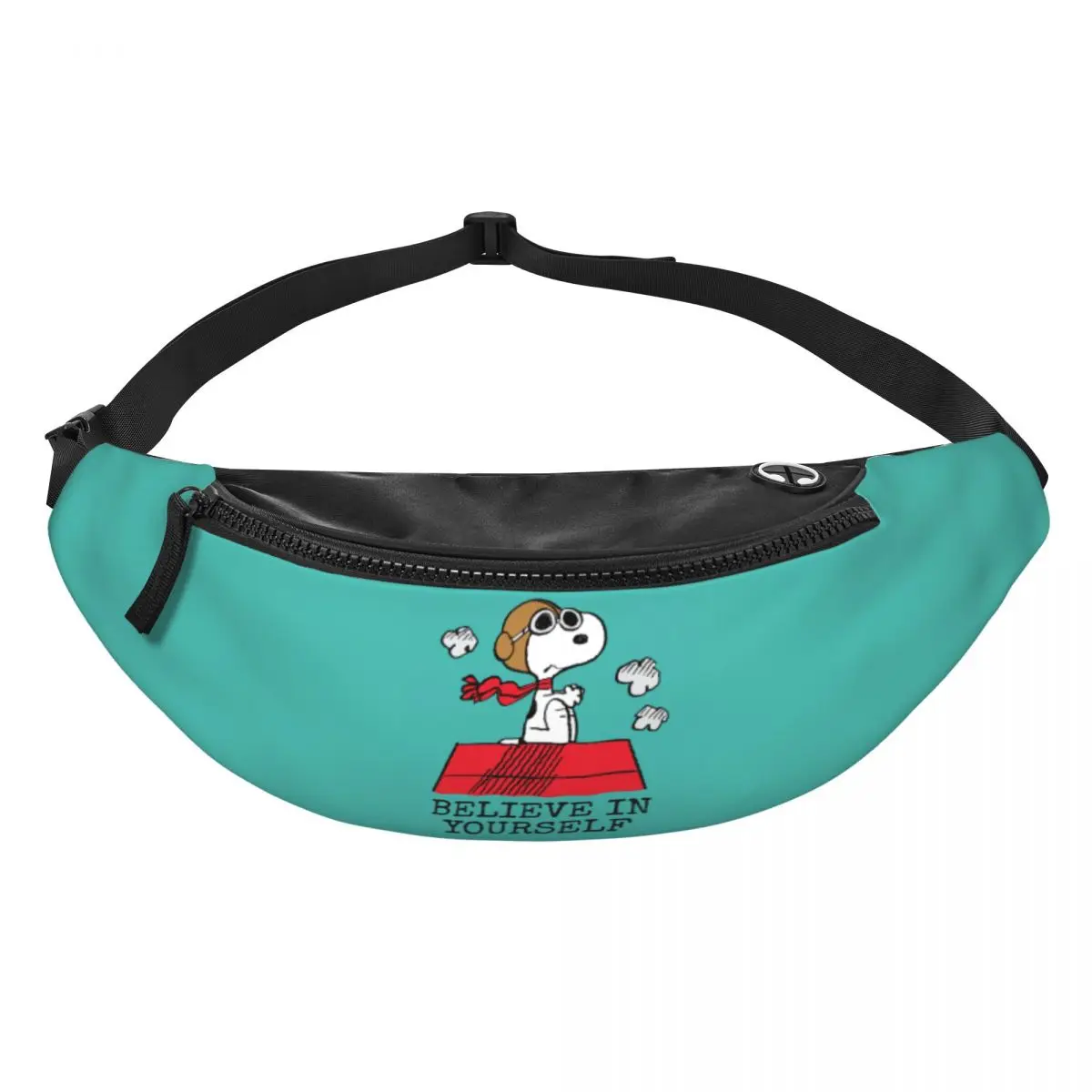 Custom Fashion S-Snoopys The Flying Ace Fanny Pack for Traveling Men Women Dog Crossbody Waist Bag Phone Money Pouch