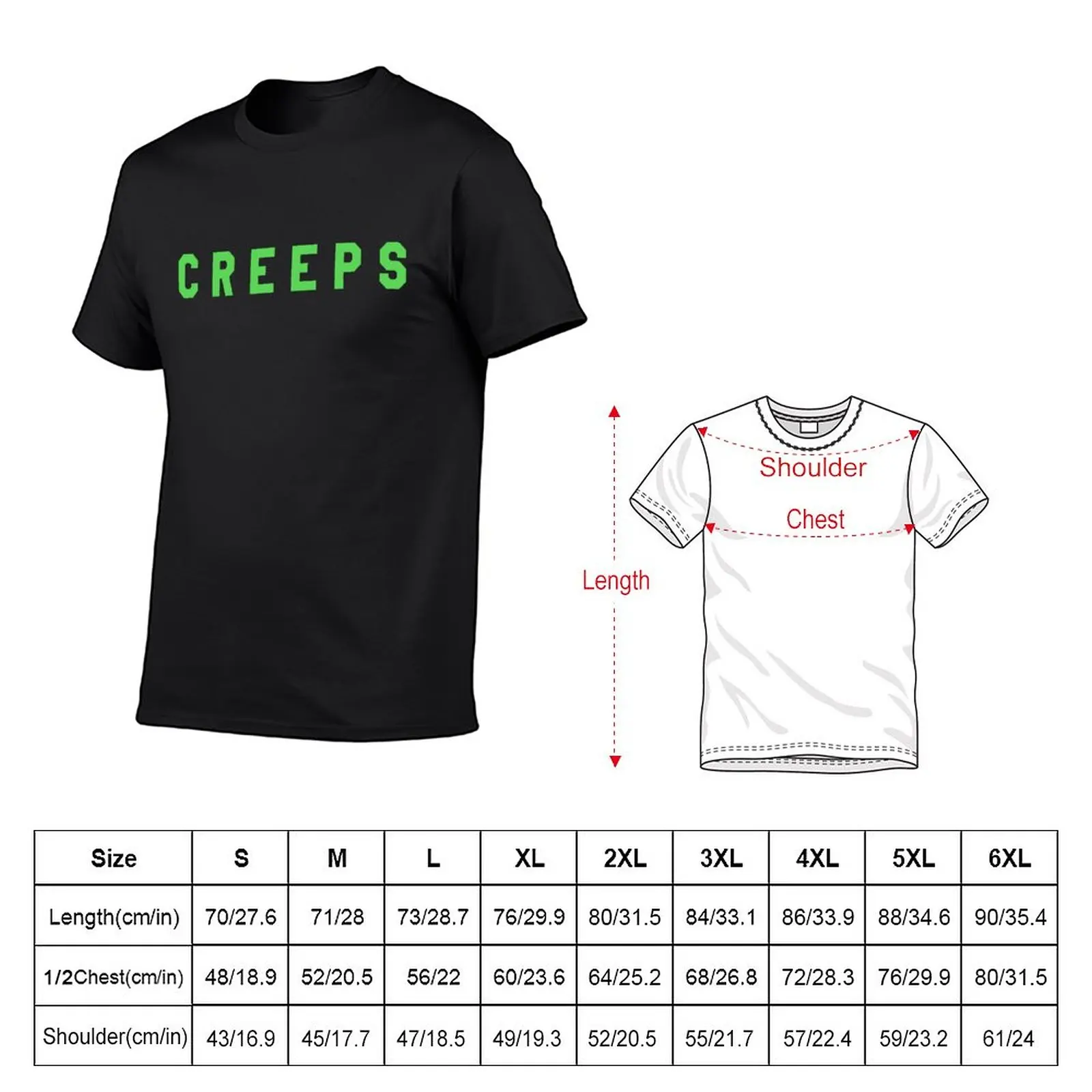 CREEPS T-Shirt quick drying cute tops kawaii clothes Men's clothing