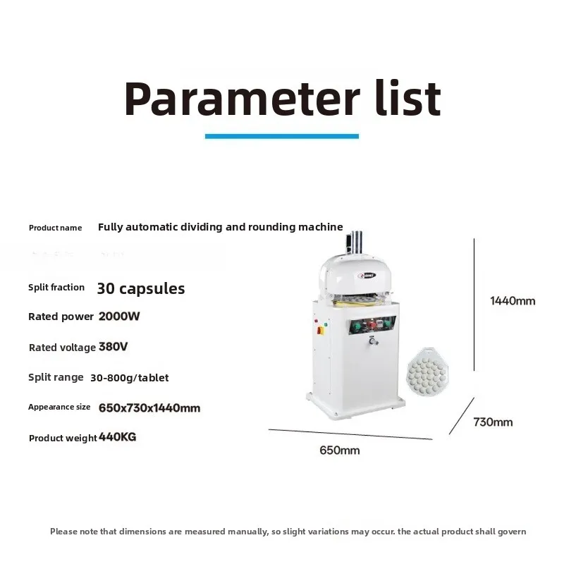 Electric partitioning machine Dough automatic segmentation and rounding machine, manual segmentation and rounding machine,