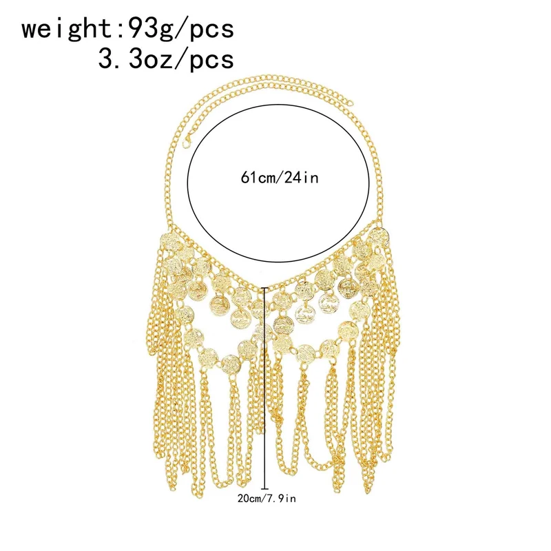 Coin Women Headband Golden Tassel Punk Ethnic Indian Statement Party Dance Hair Jewelry Arab Charms Face Chains Feminina