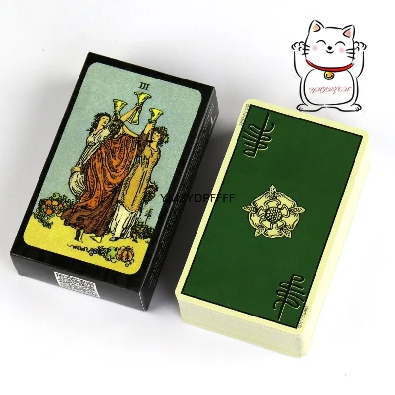 تأتي بطاقة Anime Smith Waite Tarot مع الدليل الإلكتروني الصيني المناسب للمبتدئين إصدار المئوية 78 بطاقة