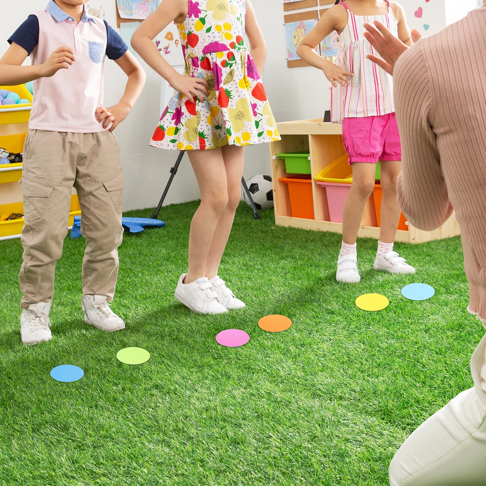 

's Training Positioning Stickers Carpet Circles Markers Floor Spots Multicolor for Classroom Dots Rug