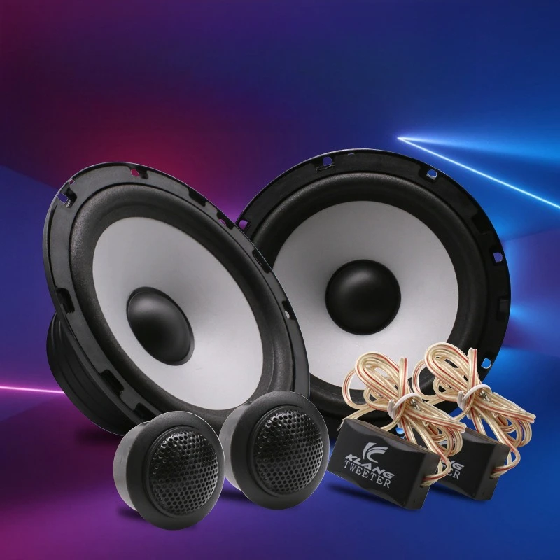 New Arrival 6 Inch 4Ohm 93DB 150W 25mm Silk Dome PP cone rubber edge Car Audio Speaker Set Full Range Electric Horn speaker set