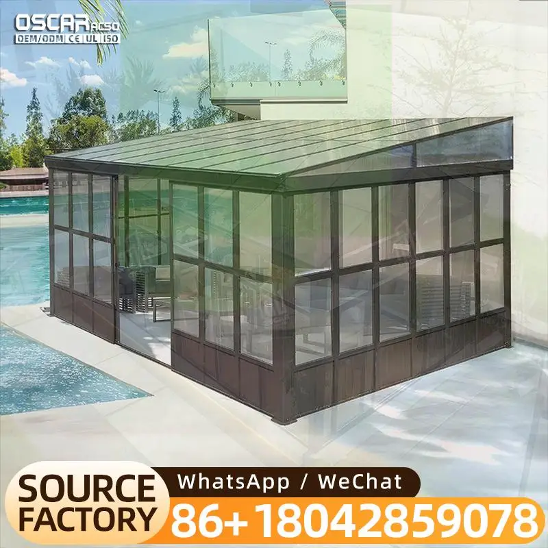

Customized Aluminum Glass Sunrooms with Thermal Insulation for Winter Garden Design sunroom