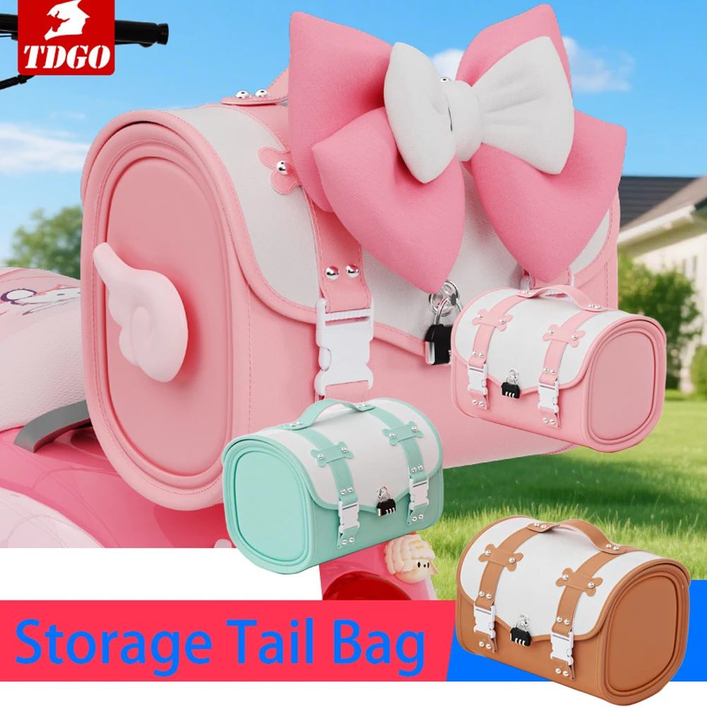 

Large Capacity Moto Electric Bike Rear Hanging Storage Tail Bag Waterproof Cute Luggage Bag (Can Only Be Used With Backrest）