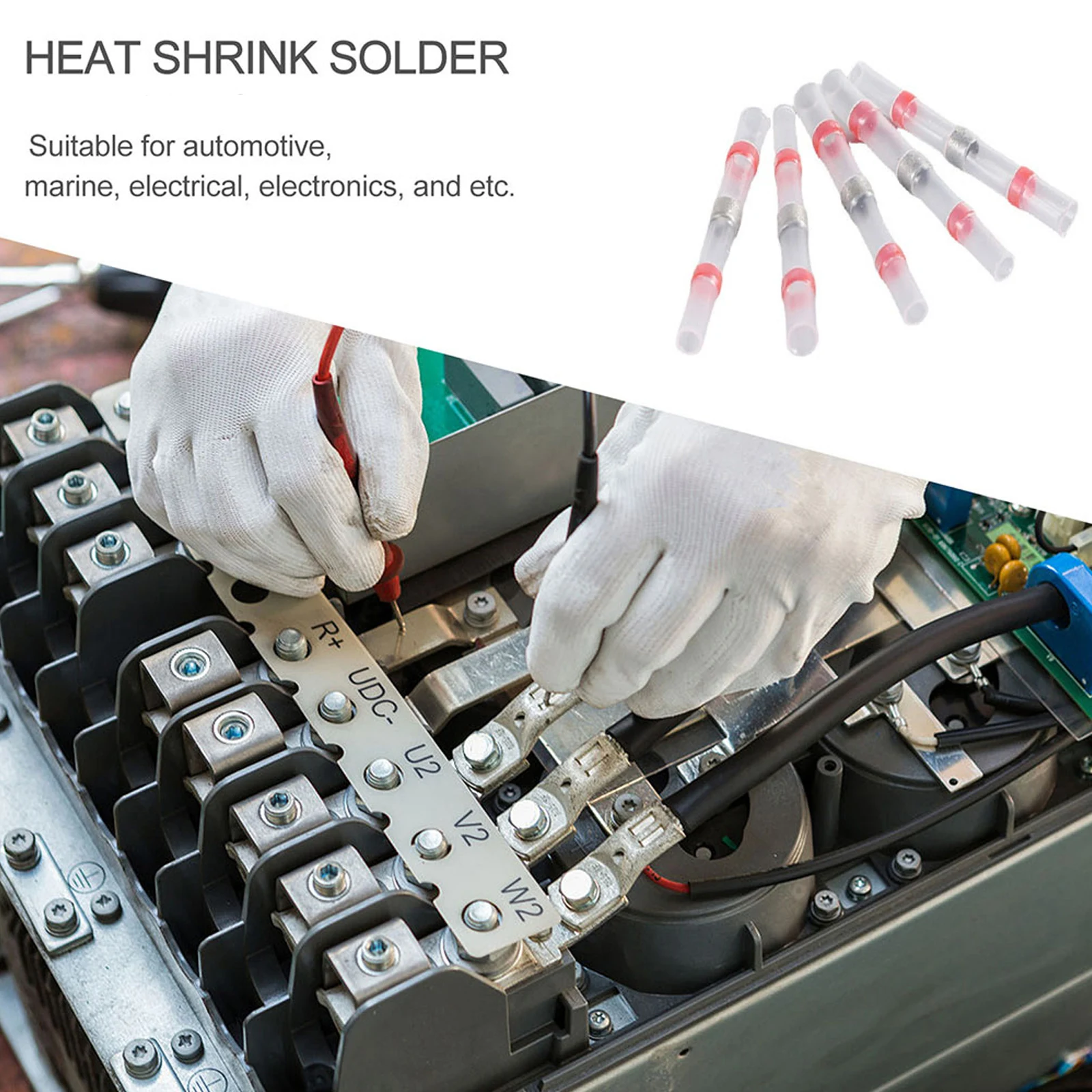 

200pcs Waterproof Heat Shrink Solder Sleeves For Automotive Marine Wiring All-In-One Step Electrical Terminals Connectors Kit