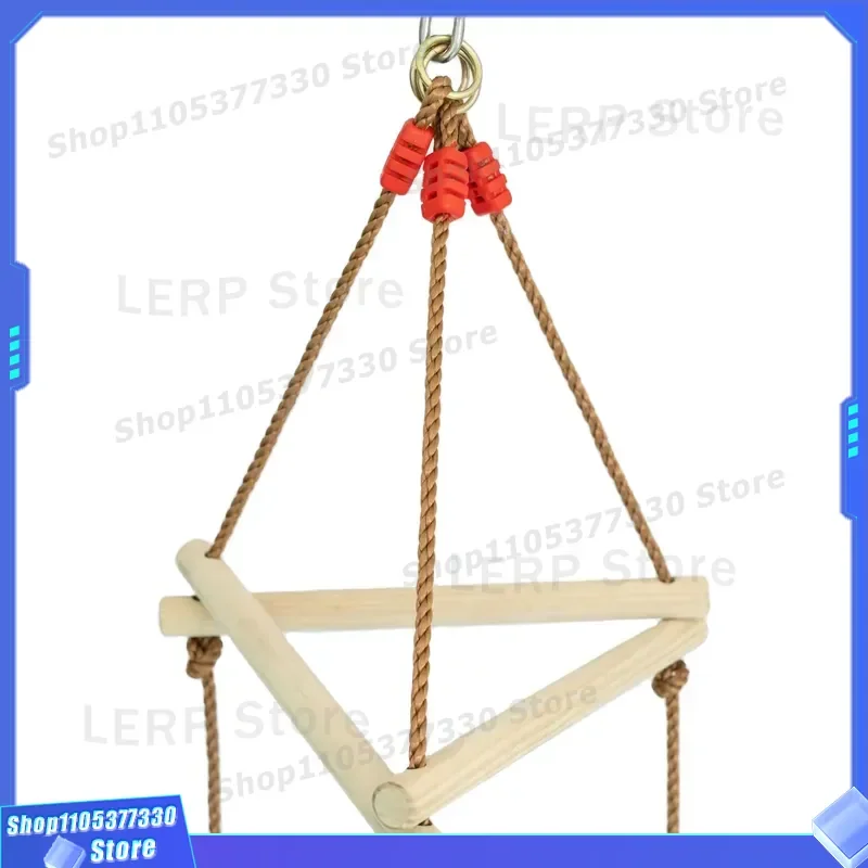 Wooden Triangle Climbing Rope Ladder Indoor Outdoor Sensory Training Equipment for Kids Physical Fitness Comprehensive