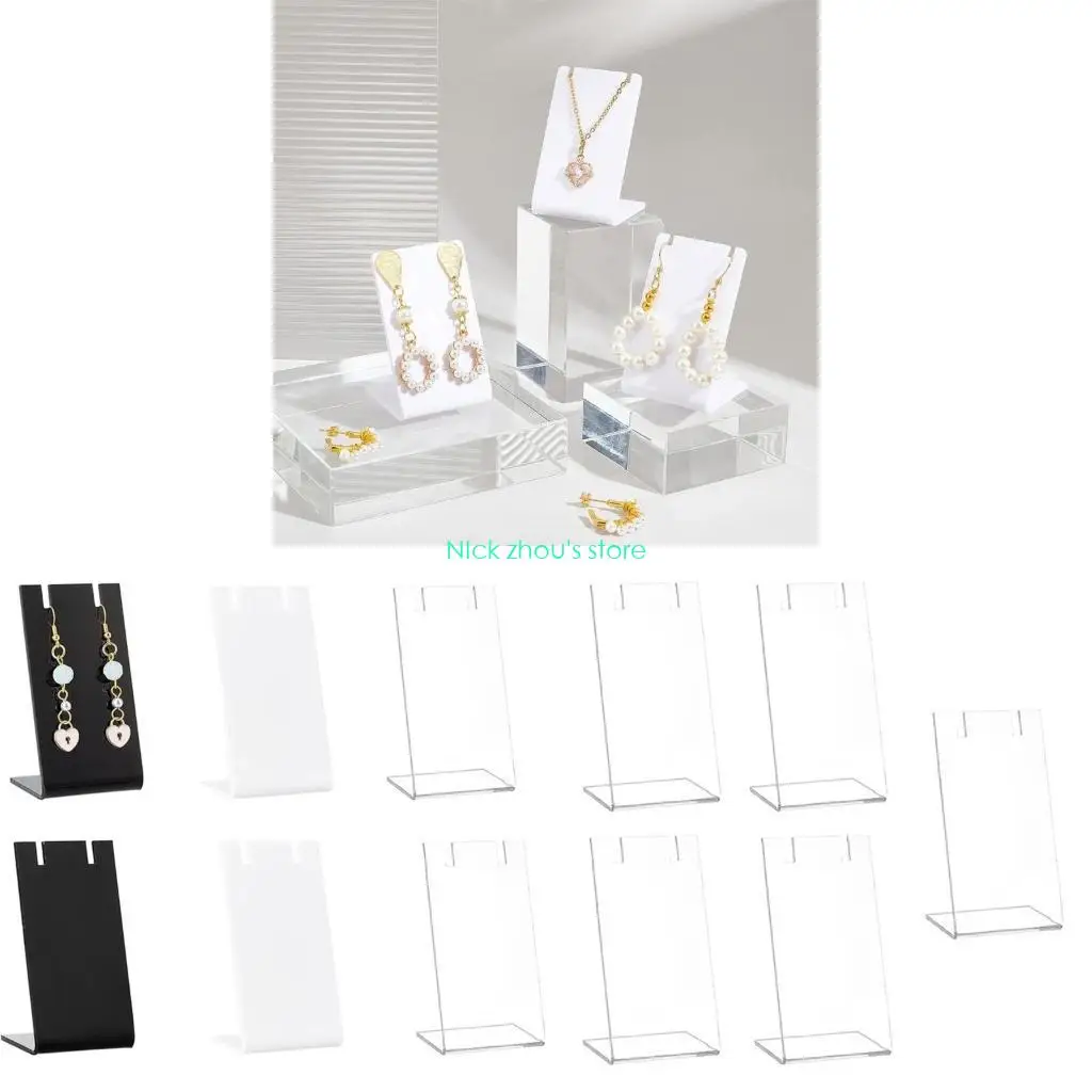 

E15E Универсальные серьги и подвески для демонстрации ювелирных изделий из прочного акрила, набор из 5 штук для профессиональных