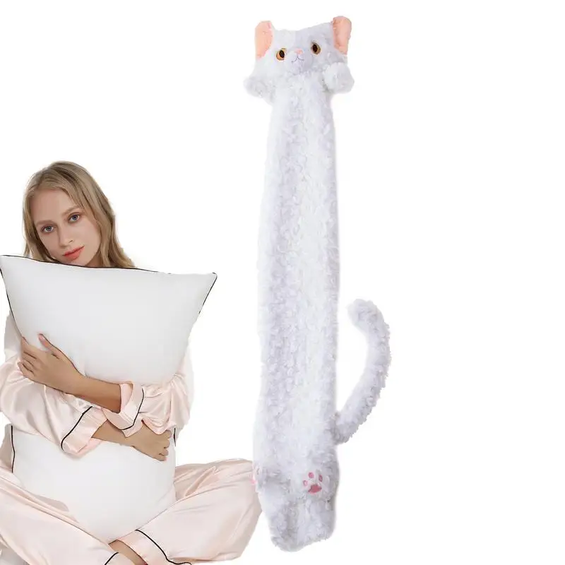 

Hot Water Bag Long Cat Winter Water Bag Cute Cartoon Water Bag Pouch Leak-Proof Warm Water Bottle 2L For Cold Weather