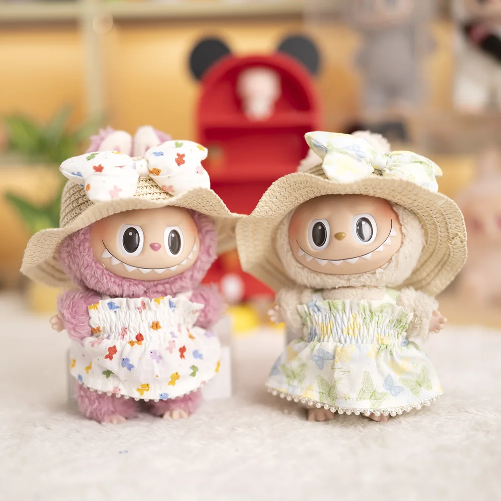 

Одежда для кукол Labubu 17 см, VIV2V3, наряд, платье клубники, аксессуары для кукол, вечерние, сменное платье, игра, подарок, игрушки