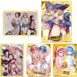 Anime Black Magician Girl Re Life In A Different World From Zero Rem Ram Diy Metal Cards Birthday Gift Toys Collection Card