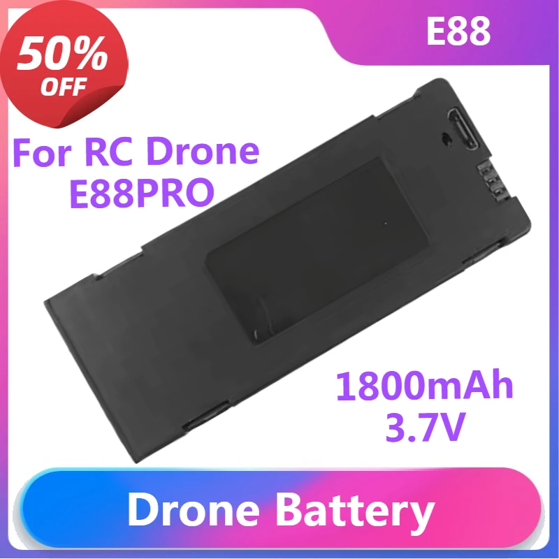 

Drone Battery 102560 for RC Drone E88PRO E99 P1 K3 P10 A13 S98 E525 Quadcopter Parts 3.7V 1800mAh Rechargeable Li-ion Battery