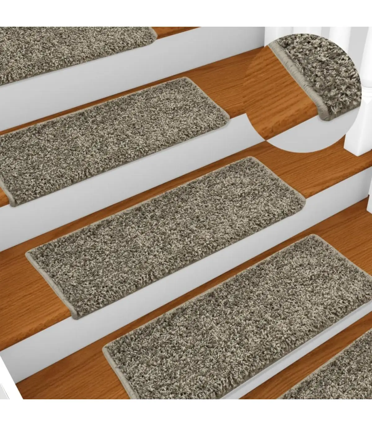 Step mats stair tread mats 15 Pcts Gray 65x25 cm