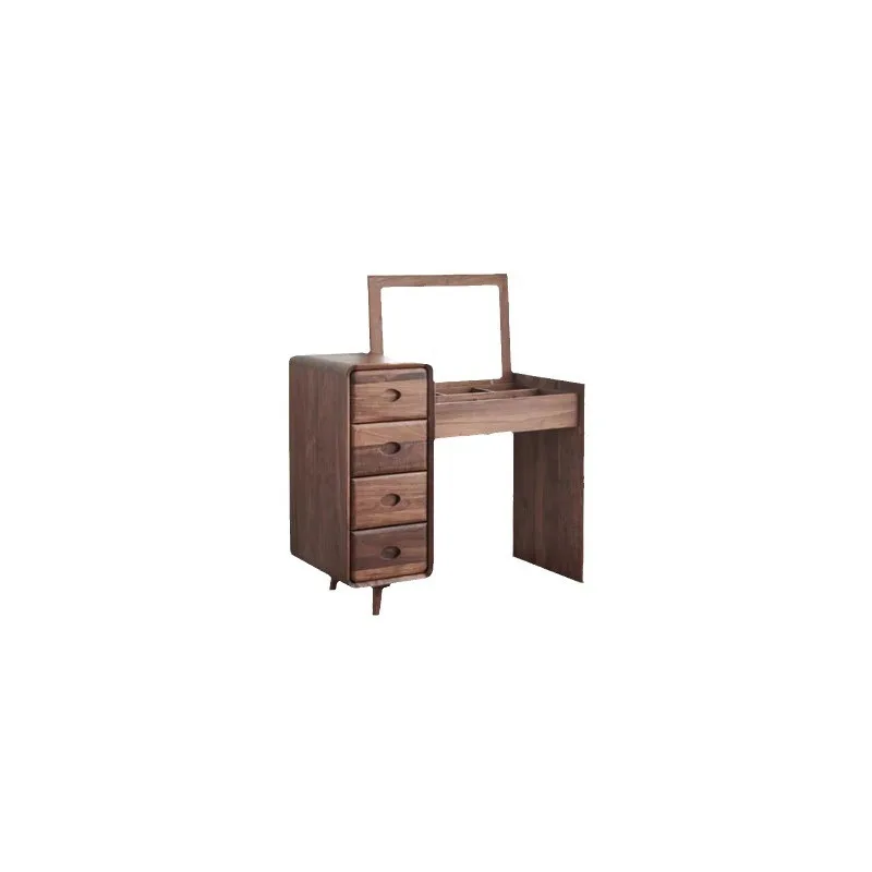 

Nordic solid wood black walnut dressing table bedroom simple modern dressing table