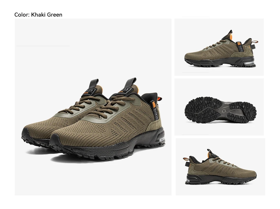 Baasploa Herren-Sporttrainer in großen Größen, leichte Air-Knit-Sneaker, bequeme Fitness-Wanderschuhe, EU 41–50 – Detail 14