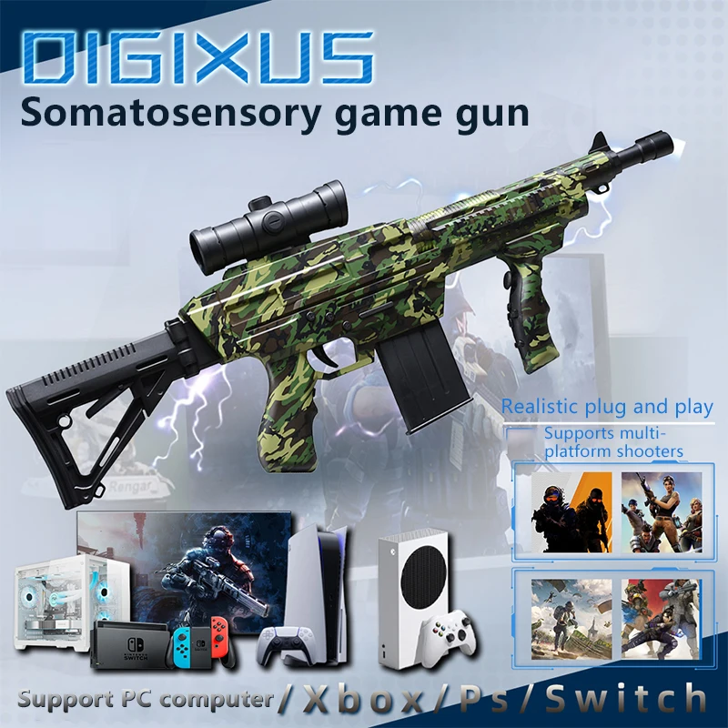 Somatosensory Game Controller with Scope,Supports Switch PS5 PS4 XBOX PC,Supports Mainstream Games Updating like PUBG,COD