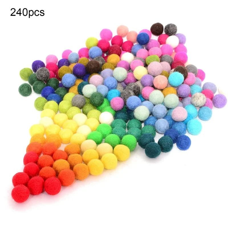 240pcs Felt Balls Wool Ball Handmade Felt 40 Colors For Vesicles In Bulk For Felt And Garland DIY