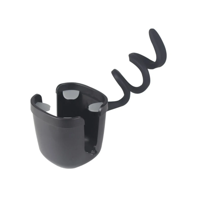 

2 in 1 BuggyPushchair Cup Holder Adjustable Bottle Organiser for Stroller Wheelchair Walker Drink Beverage Holder Black