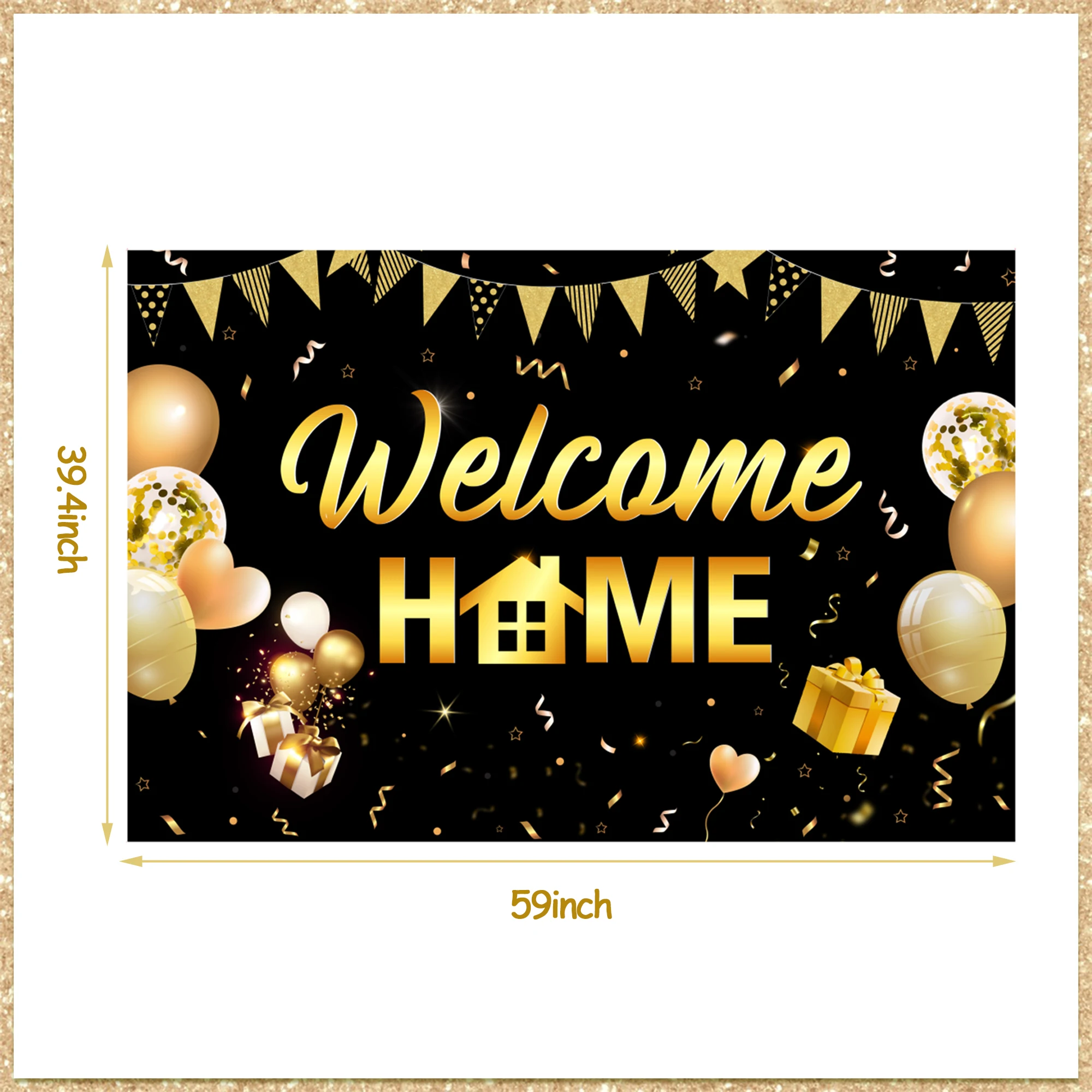 Funmemoir Welcome Home Party Decorations Welcome Home Backdrop Welcome Back Home Banner Return Home Homecoming Party Decor