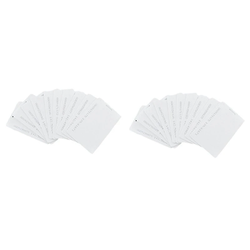 บัตรผ่าน RFID 1.9มม. สีขาว125กิโลเฮิร์ตซ์40ชิ้น
